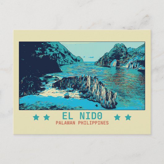 Filipijnen, El Nido Palawan verwondering van natuu Briefkaart (Voorkant)