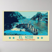 Filipijnen, El Nido Palawan verwondering van natuu Poster (Voorkant)