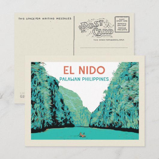 Filipijnen, El Nido Palawan wonder van natuur Briefkaart (Voorkant / Achterkant)