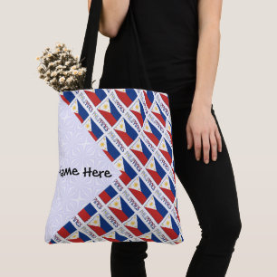 Filipijnen en Filipijnse Vlag Getegeld Gepersonali Tote Bag