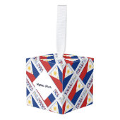 Filipijnen en Filippijnen Vlag Getuigd Decoratie (Voorkant hoekig)