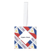 Filipijnen en Filippijnen Vlag Getuigd Decoratie (Voorkant)