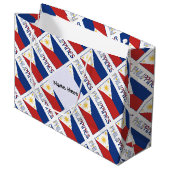 Filipijnen en Filippijnen Vlag Getuigd Groot Cadeauzakje (Voorkant Gekanteld)