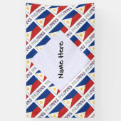 Filipijnen en Filippijnen Vlag Getuigd Spandoek (Verticaal)