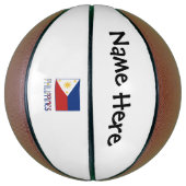 Filipijnen en Filippijnse vlag en Jouw naam Basketbal (Verticaal)