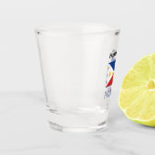 Filipijnen en Filippijnse vlag en Jouw naam Shot G Shot Glas (Links)