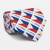 Filipijnen en Filippijnse vlag met Jouw naam Stropdas (Opgerold)