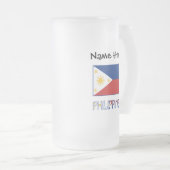 Filipijnen en Filippijnse vlag op persoonlijke tit Matglas Bierpul (Voorkant rechts)