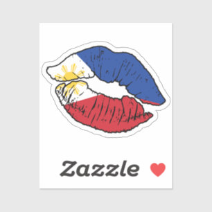 Filipijnen Filipina lippenstift liefde vlag Sticker