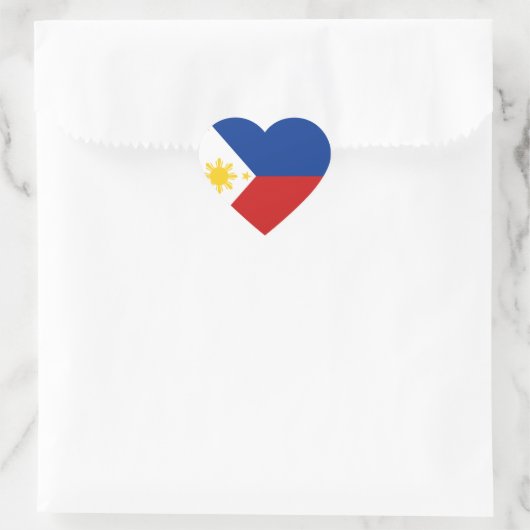 Filipijnen Flag Heart Sticker (Tas)
