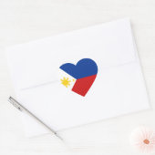 Filipijnen Flag Heart Sticker (Envelop)