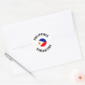 Filipijnen Flag Wheel Ronde Sticker (Envelop)