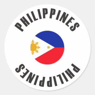 Filipijnen Flag Wheel Ronde Sticker