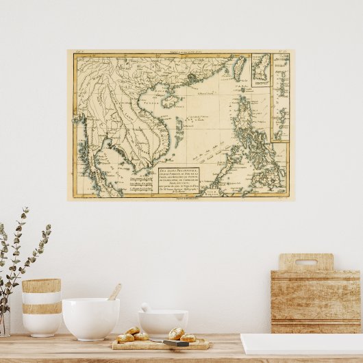 Filipijnen, Formosa | Zuid-China Poster (Keuken)