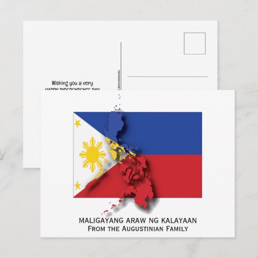 Filipijnen GELUKKIGE ONAFHANKELIJKHEIDSDAG Briefkaart (Voorkant / Achterkant)