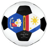 Filipijnen Gepersonaliseerd, Vlag, Foto Voetbal (Gedraaid)