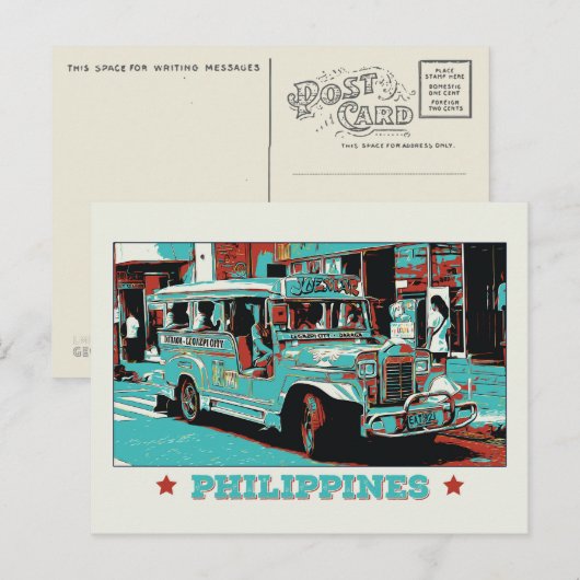 Filipijnen, iconisch juweel in Manilla Briefkaart (Voorkant / Achterkant)