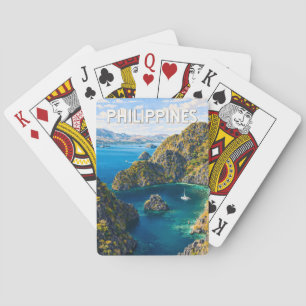 Filipijnen Illustratie Reis Kunst Vintage Pokerkaarten