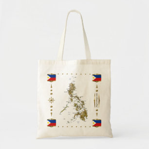 Filipijnen Kaart + Klagtas Tote Bag