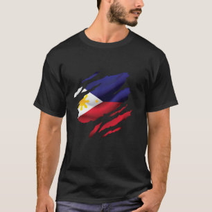 Filipijnen Kaart Vlag Liefde Pinoy Filipijnse Trot T-shirt