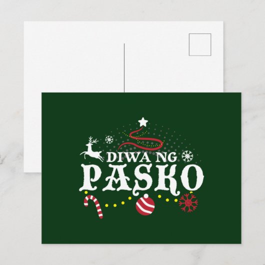 Filipijnen kerstdialoog - Diwa ng Pasko Briefkaart (Voorkant / Achterkant)