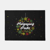 Filipijnen: Kerstmis Maligayang Pasko Snowflakes Deurmat (Voorkant)