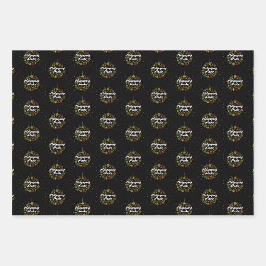 Filipijnen: Kerstmis Maligayang Pasko Snowflakes Inpakpapier Vel (Voorkant 2)