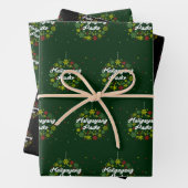 Filipijnen: Kerstmis Maligayang Pasko Snowflakes Inpakpapier Vel (In situ)