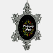 Filipijnen: Kerstmis Maligayang Pasko Snowflakes Tin Sneeuwvlok Ornament (Links)