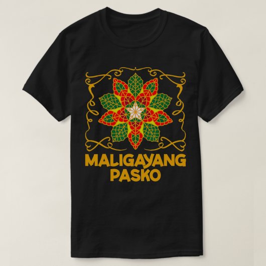 Filipijnen Kerstmis Pinoy Maligayang Pasko T-shirt (Design voorkant)
