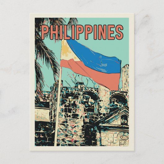 Filipijnen, Manila Intramuros, Santiago fort Briefkaart (Voorkant)