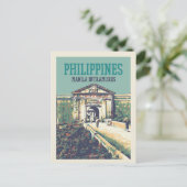 Filipijnen: Manila Intramuros Santiago fort Briefkaart (Staand voorkant)