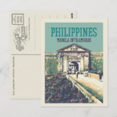 Filipijnen: Manila Intramuros Santiago fort Briefkaart (Voorkant / Achterkant)