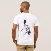 Filipijnen met kaart achteraan t-shirt (Achterkant volledig)