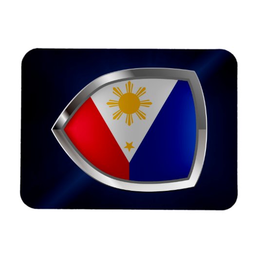 Filipijnen Metallic Emblem Magneet (Horizontaal)