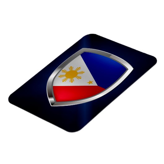 Filipijnen Metallic Emblem Magneet (Linkerzijde)