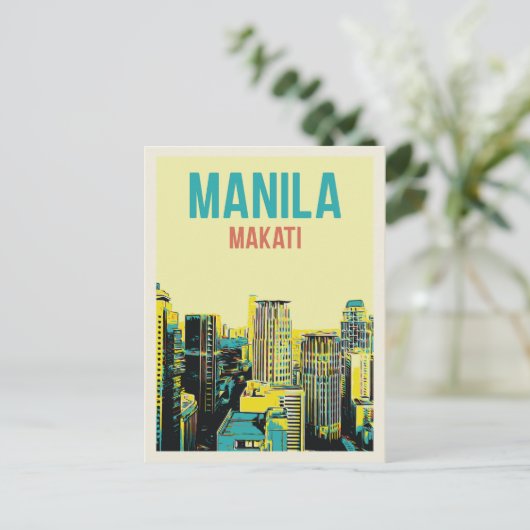 Filipijnen, Metro Manila, City of Makati building Briefkaart (Staand voorkant)