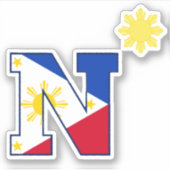 Filipijnen N Sun Uitgesneden Sticker (Voorkant)