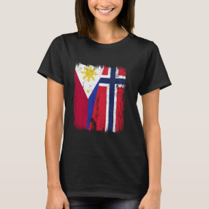 Filipijnen Noorwegen Halve Vlag Filipijns Noors An T-shirt