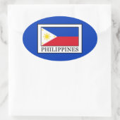 Filipijnen Ovale Sticker (Tas)