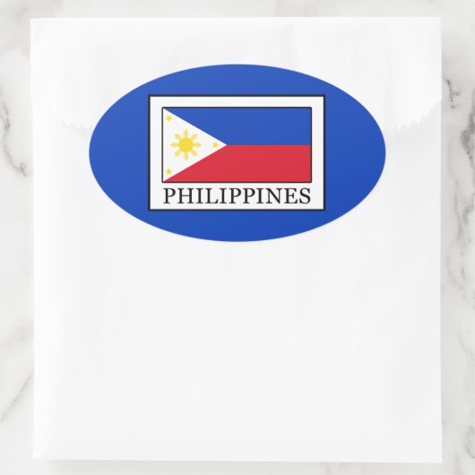 Filipijnen Ovale Sticker (Tas)