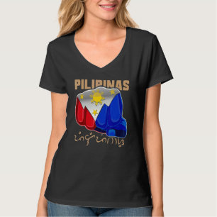 Filipijnen Pilipinas Baybayin Filipino Flag Boxin T-shirt