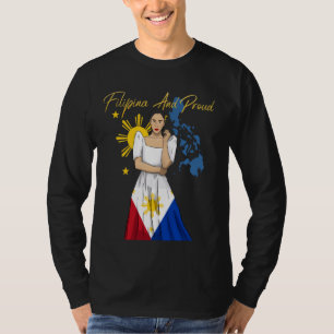 Filipijnen Pinay Filipina Pride Islands Flag Girl T-shirt