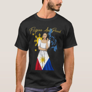 Filipijnen Pinay Filipina Pride Islands Flag Girl T-shirt