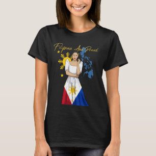 Filipijnen Pinay Filipina Pride Islands Flag Girl T-shirt