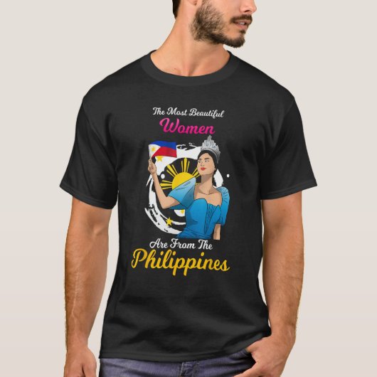 Filipijnen Pinay Filipina Pride Proud Flag Beauti T-shirt (Voorkant)