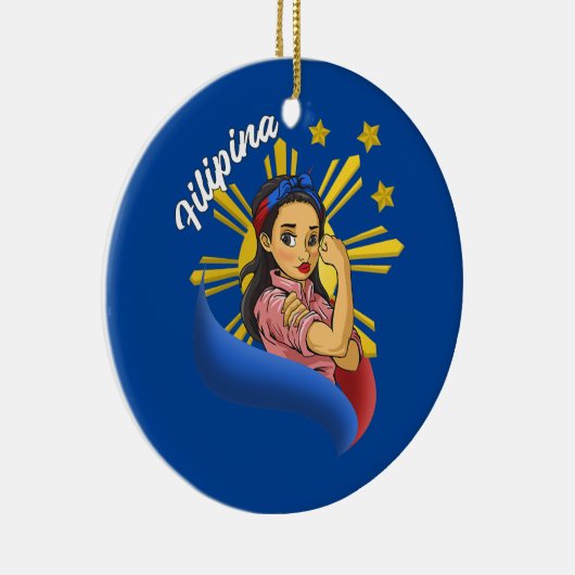 Filipijnen Pinay Filipina Pride Strong Proud Keramisch Ornament (Rechts)