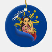 Filipijnen Pinay Filipina Pride Strong Proud Keramisch Ornament (Voorkant)