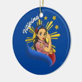 Filipijnen Pinay Filipina Pride Strong Proud Keramisch Ornament (Links)