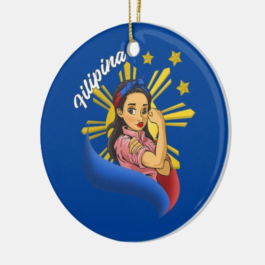 Filipijnen Pinay Filipina Pride Strong Proud Keramisch Ornament (Links)